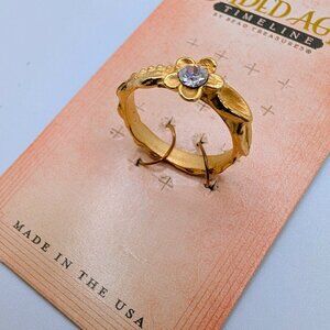 The Gilded Age Timeline - 14K Gold Plated Ring - NWT
